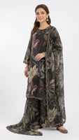 Embroidered Lawn 3-Piece Suit With Printed Dupatta